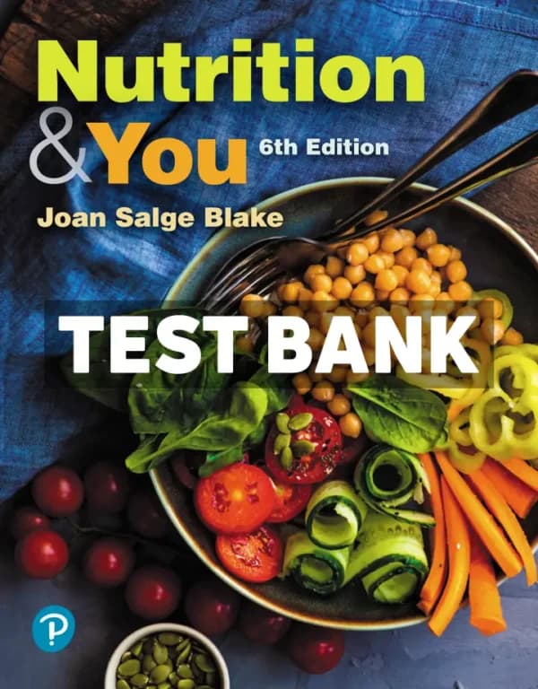 Nutrition and You 6th Edition Blake Test Bank cover