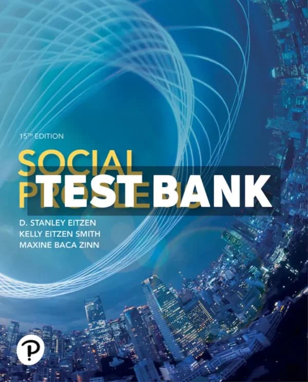 Social Problems 15th Edition Eitzen Test Bank cover