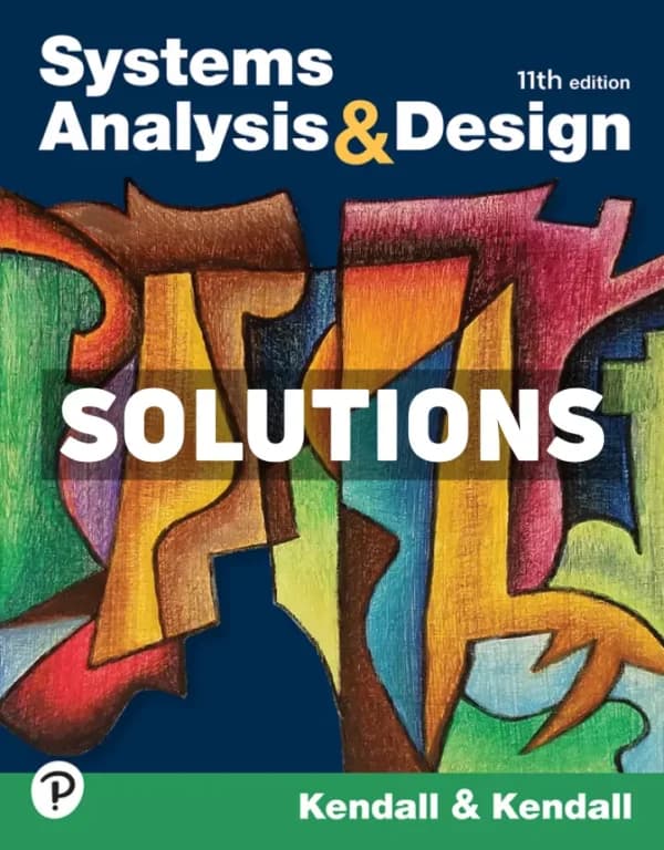 Systems Analysis and Design 11th Edition Kendall Solutions Manual cover