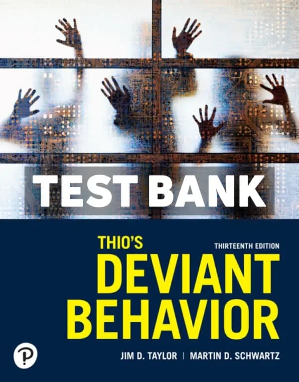Thios Deviant Behavior 13th Edition Taylor Test Bank cover