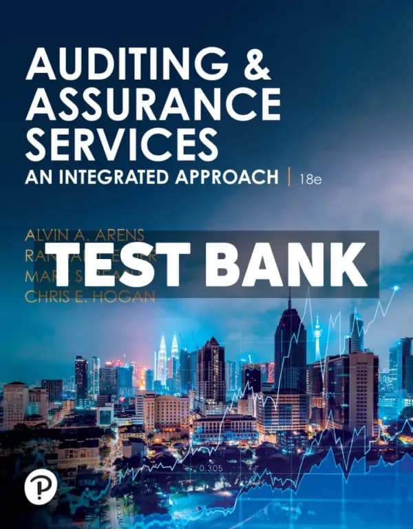 Auditing and Assurance Services 18th Edition Arens Test Bank cover