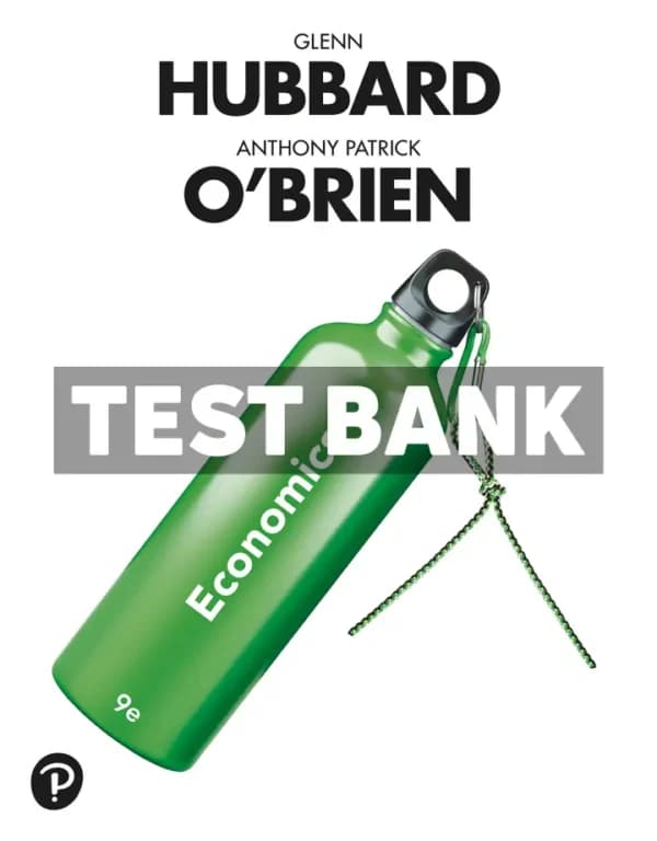 Economics 9th Edition Hubbard Test Bank cover