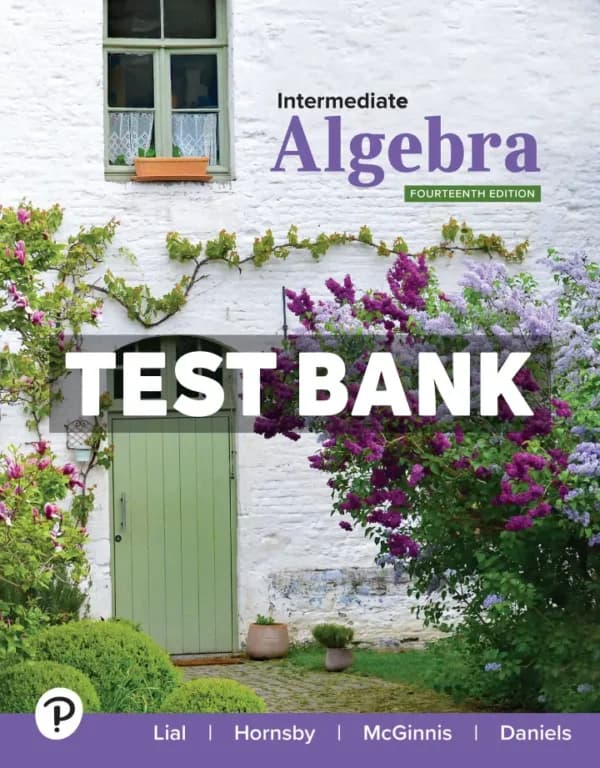 Intermediate Algebra 14th Edition Lial Test Bank cover