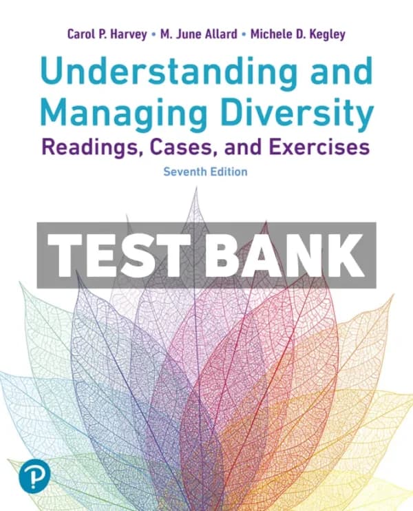 Understanding and Managing Diversity – Readings Cases and Exercises 7th Edition Harvey Test Bank cover