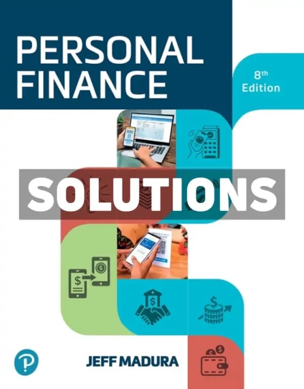 Personal Finance 8th Edition Madura Solutions Manual cover