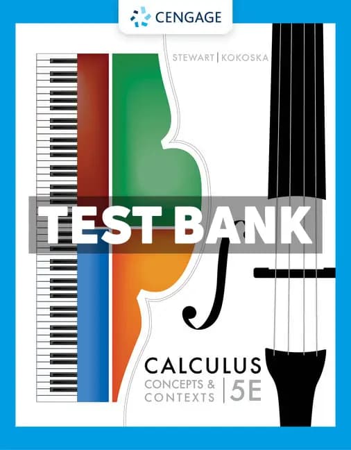 Calculus Concepts and Contexts 5th Edition Stewart Test Bank cover
