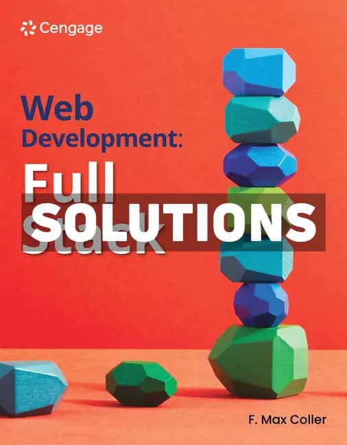 Web Development Full Stack 1st Edition Coller Solutions Manual cover