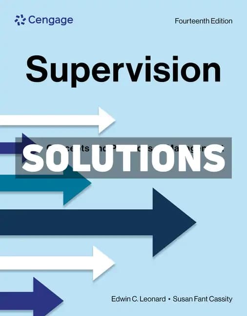 Supervision – Concepts and Practices of Management 14th Edition Leonard Solutions Manual cover