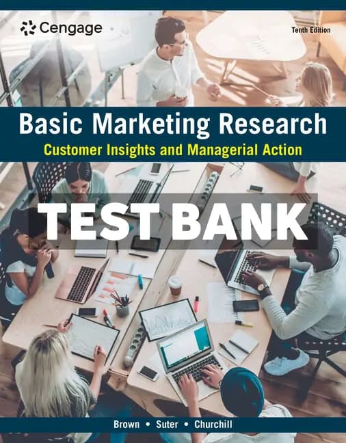 Basic Marketing Research – Customer Insights and Managerial Action 10th Edition Brown Test Bank cover