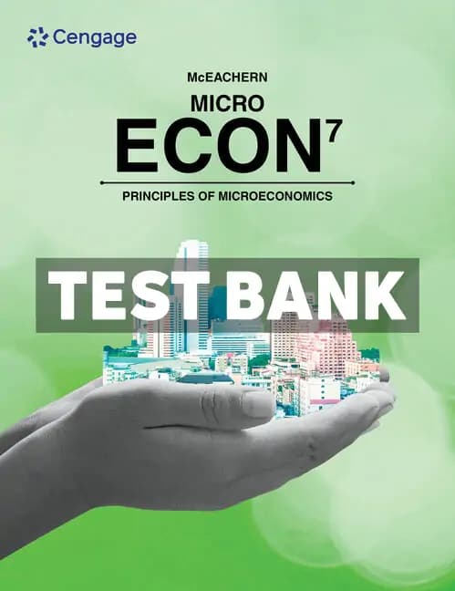 ECON MICRO 7th Edition McEachern Test Bank cover