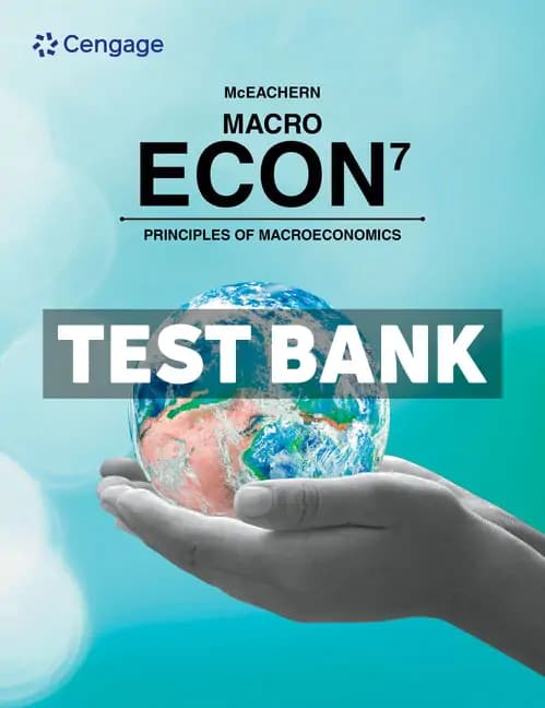 ECON MACRO 7th Edition McEachern Test Bank cover