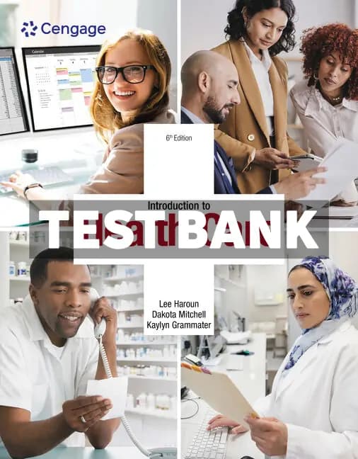 Introduction to Health Care 6th Edition Haroun Test Bank cover