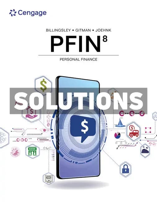 PFIN 8th Edition Billingsley Solutions Manual cover