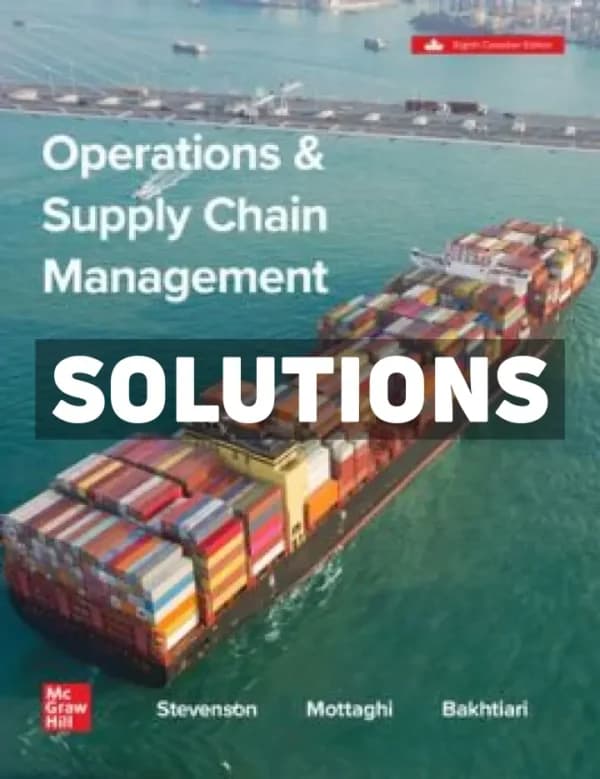Operations and Supply Chain Management 8th Canadian Edition Stevenson Solutions Manual cover