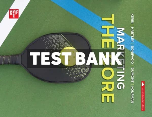Marketing – The Core 7th Canadian Edition Kerin Test Bank cover