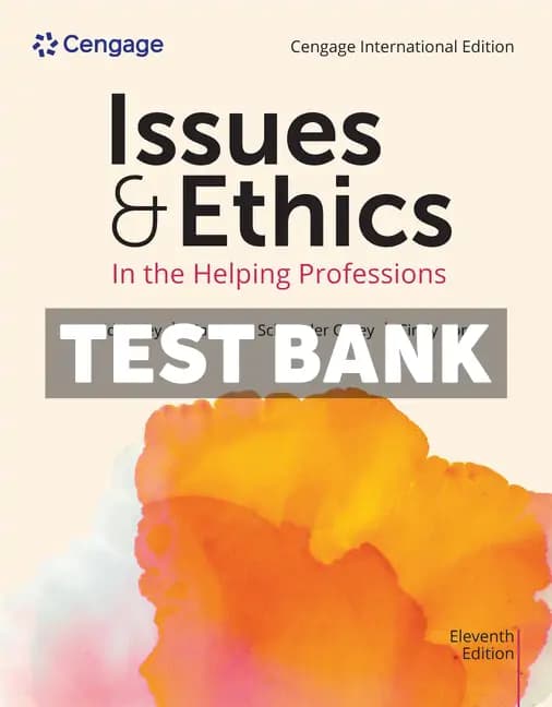 Issues and Ethics in the Helping Professions 11th Edition Corey Test Bank cover